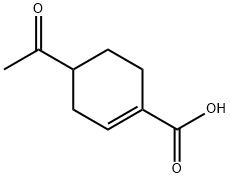 1-Cyclohexene-1-carboxylic acid, 4-acetyl- (9CI) Struktur