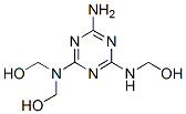 [[4-amino-6-[(hydroxymethyl)amino]-1,3,5-triazin-2-yl]imino]bismethanol Struktur