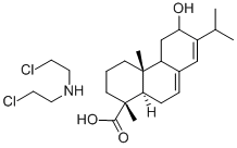 12-Hydroxyabietic acid bis(2-chloroethyl)amine Struktur