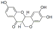 (6aR,12aR)-6a,12a-Dihydro-2,3,10-trihydroxy[2]benzopyrano[4,3-b][1]benzopyran-7(5H)-one Struktur