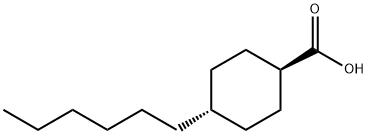 trans-4-Hexylcyclohexanecarboxylic acid Struktur