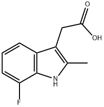 (7-FLUORO-2-METHYL-1H-INDOL-3-YL)ACETIC ACID Struktur