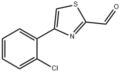 4-(2-chlorophenyl)-2-thiazolecarboxaldehyde Struktur