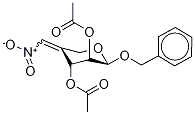 Benzyl 2,3-Di-O-acetyl-4-deoxy-4-C-nitromethylene--D-arabinopyranoside Struktur