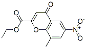 ethyl 8-methyl-6-nitro-4-oxo-chromene-2-carboxylate Struktur