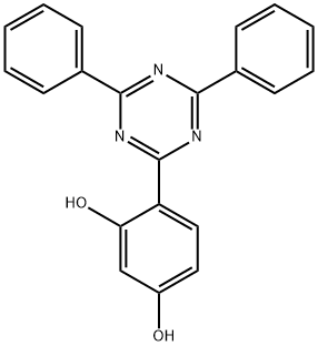 1,3-Benzenediol, 4-(4,6-diphenyl-1,3,5-triazin-2-yl)- Struktur