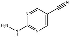 5-Pyrimidinecarbonitrile, 2-hydrazino- (9CI) Struktur