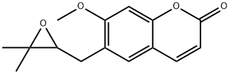 7-Methoxy-6-(3,3-dimethyloxiranylmethyl)-2H-1-benzopyran-2-one Struktur