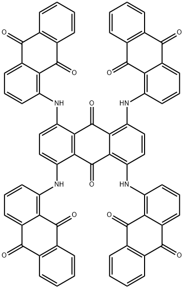 1,1',1'',1'''-[9,10-Dihydro-9,10-dioxoanthracene-1,4,5,8-tetryltetrakis(imino)]tetrakis(9,10-anthraquinone) Struktur