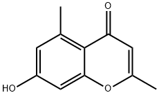 2,5－Dimethyl－7－h(huán)ydroxy chromone Struktur