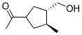 Ethanone, 1-[(3S,4S)-3-(hydroxymethyl)-4-methylcyclopentyl]- (9CI) Struktur