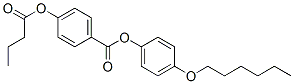 4-(Butyryloxy)benzoic acid 4-(hexyloxy)phenyl ester Struktur