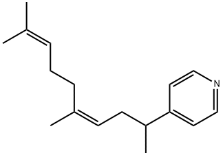 (Z)-4-(1,4,8-trimethyl-3,7-nonadienyl)pyridine Struktur