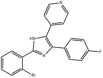 4-[2-(2-Bromophenyl)-5-(4-fluorophenyl)-1H-imidazol-4-yl]pyridine Struktur