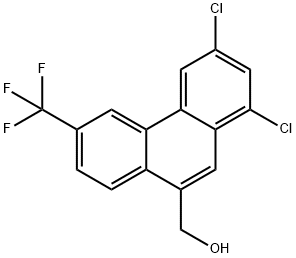 1,3-dichloro-6-(trifluoromethyl)phenanthren-9-methanol Struktur