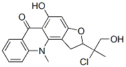 2-(1-Chloro-2-hydroxy-1-methylethyl)-1,11-dihydro-5-hydroxy-11-methylfuro[2,3-c]acridin-6(2H)-one Struktur