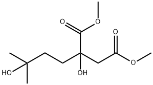 2-Hydroxy-2-(3-hydroxy-3-methylbutyl)butanedioic acid dimethyl ester Struktur