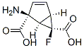 Bicyclo[3.1.0]hex-3-ene-2,6-dicarboxylic acid, 2-amino-6-fluoro-, (1R,2S,5R,6R)- (9CI) Struktur