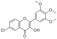 4H-1-BENZOPYRAN-4-ONE, 6-CHLORO-3-HYDROXY-2-(3,4,5-TRIMETHOXYPHENYL)- Struktur