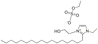 1-ethyl-2-heptadecyl-3-(2-hydroxyethyl)-1H-imidazolium ethyl sulphate Struktur