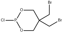 5,5-bis(bromomethyl)-2-chloro-1,3,2-dioxaphosphorinane Struktur