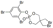 5,5-bis(bromomethyl)-2-(2,4,6-tribromophenoxy)-1,3,2-dioxaphosphorinane 2-oxide  Struktur