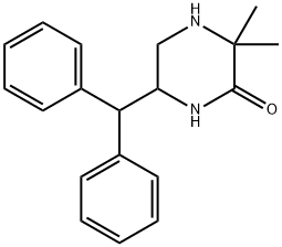 Piperazinone,  6-(diphenylmethyl)-3,3-dimethyl-  (9CI) Struktur