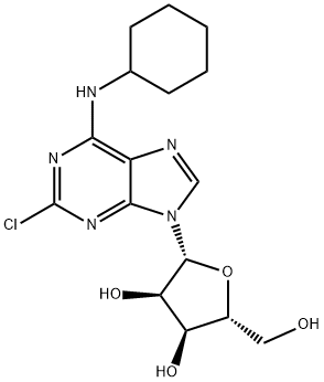 Adenosine, 2-chloro-N-cyclohexyl- Struktur