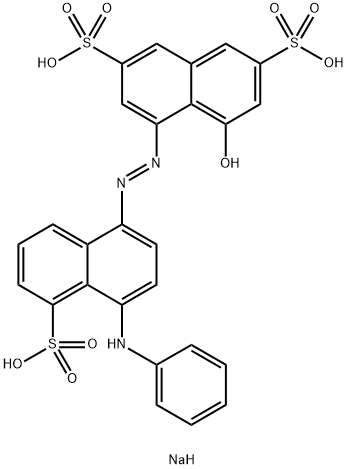 Trinatrium-4-hydroxy-4-(4-anilino-5-sulfonato-1-naphthylazo)naphthalin-2,7-disulfonat