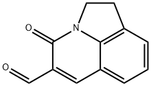 4-OXO-1,2-DIHYDRO-4H-PYRROLO[3,2,1-IJ]QUINOLINE-5-CARBALDEHYDE
 Struktur