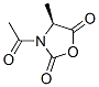 2,5-Oxazolidinedione, 3-acetyl-4-methyl-, (4S)- (9CI) Struktur