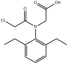 2-[(2-chloroacetyl)-(2,6-diethylphenyl)amino]acetic acid Struktur