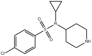 4-CHLORO-N-CYCLOPROPYL-N-PIPERIDIN-4-YLBENZENESULFONAMIDE
 Struktur