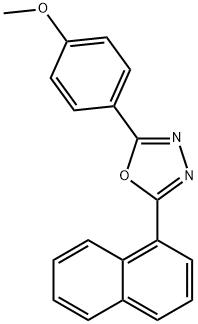 2-(4-methoxyphenyl)-5-(1-naphthyl)-1,3,4-oxadiazole Struktur