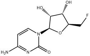 4-amino-1-[5-(fluoromethyl)-3,4-dihydroxy-oxolan-2-yl]pyrimidin-2-one Struktur