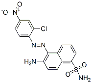 6-amino-5-[(2-chloro-4-nitrophenyl)azo]naphthalene-1-sulphonamide Struktur