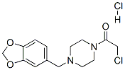 1-(1,3-BENZODIOXOL-5-YLMETHYL)-4-(CHLOROACETYL)PIPERAZINE HYDROCHLORIDE Struktur