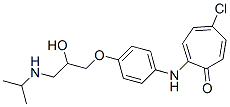 5-Chloro-2-[[4-[2-hydroxy-3-[(1-methylethyl)amino]propoxy]phenyl]amino]-2,4,6-cycloheptatrien-1-one Struktur