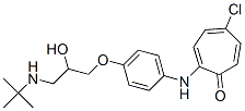 5-Chloro-2-[[4-[3-[(1,1-dimethylethyl)amino]-2-hydroxypropoxy]phenyl]amino]-2,4,6-cycloheptatrien-1-one Struktur