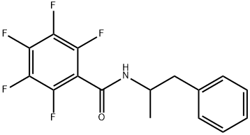 N-(1-Methyl-2-phenylethyl)-2,3,4,5,6-pentafluorobenzamide Struktur