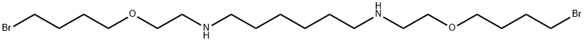 N,N'-Bis(2-(4-bromobutoxy)ethyl)-1,6-hexanediamine Struktur