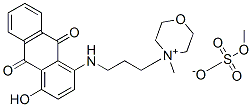 4-[3-[(9,10-dihydro-4-hydroxy-9,10-dioxoanthryl)amino]propyl]-4-methylmorpholinium methyl sulphate Struktur