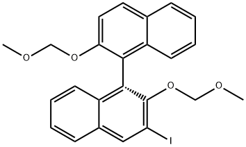 R-3-iodo-2,2'-bis(MethoxyMethoxy)1,1'-Binaphthalene Struktur