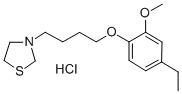 3-(4-(4-Ethyl-2-methoxyphenoxy)butyl)thiazolidine hydrochloride Struktur