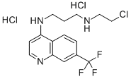 4-((3-((2-Chloroethyl)amino)propyl)amino)-7-trifluoromethylquinoline d ihydrochloride Struktur