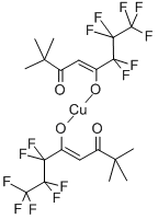 BIS(6,6,7,7,8,8,8-HEPTAFLUORO-2,2-DIMETHYL-3,5-OCTANEDIONATE)COPPER(II) Struktur