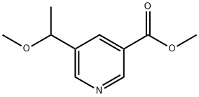 5-(1-Methoxyethyl)-3-pyridinecarboxylic acid methyl ester Struktur