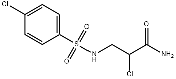 2-CHLORO-3-(4-CHLORO-BENZENESULFONYLAMINO)-PROPIONAMIDE Struktur