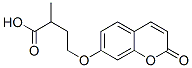 (-)-2-Methyl-4-[(2-oxo-2H-1-benzopyran-7-yl)oxy]butanoic acid Struktur