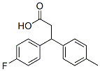 3-(p-fluorophenyl)-3-(p-tolyl)propionic acid Struktur